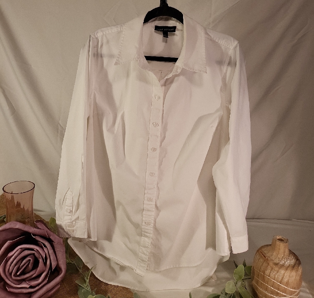 White Button-Up Shirt #0165